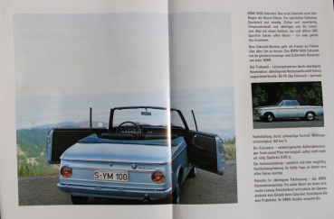 BMW 1600 Convertible Modelprogram 1969 Carbrochure (8603)